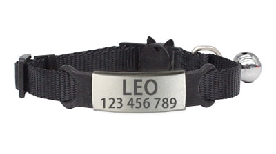 Personalized Engraved Nylon Adjustable Cat Collar - Polly's Pet Products