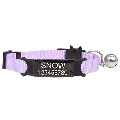 Personalized Engraved Nylon Adjustable Cat Collar - Polly's Pet Products