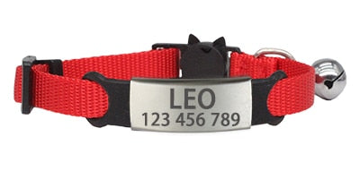 Personalized Engraved Nylon Adjustable Cat Collar - Polly's Pet Products