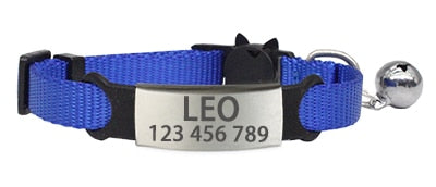 Personalized Engraved Nylon Adjustable Cat Collar - Polly's Pet Products