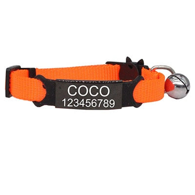 Personalized Engraved Nylon Adjustable Cat Collar - Polly's Pet Products