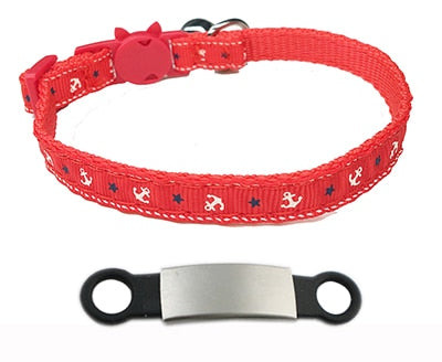 Personalized Engraved Nylon Adjustable Cat Collar - Polly's Pet Products