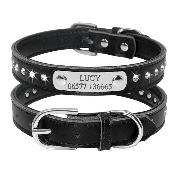 Personalized Leather Adjustable Cat Collar - Polly's Pet Products