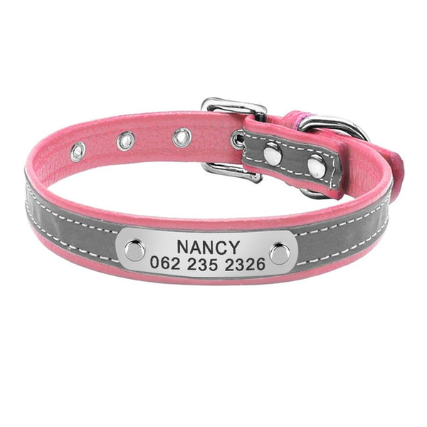 Personalized Leather Adjustable Cat Collar - Polly's Pet Products